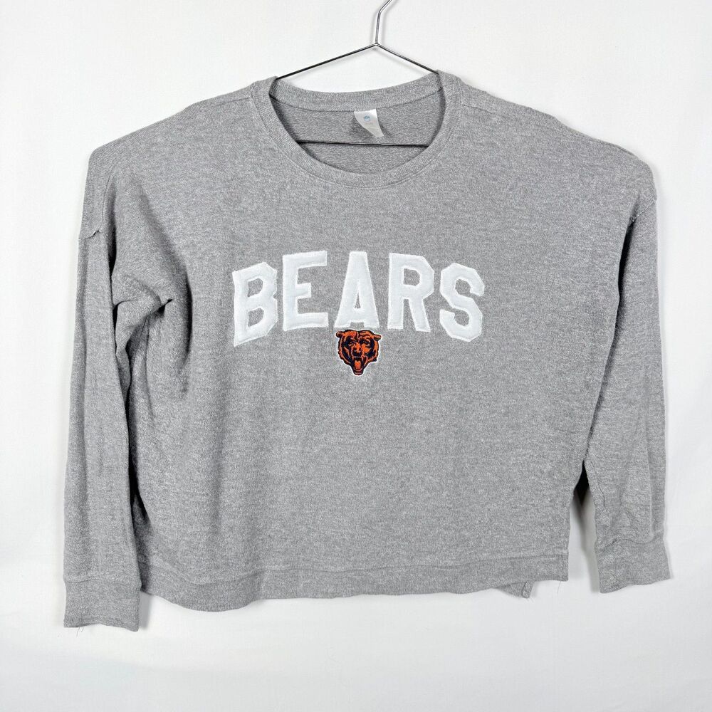 NFL Chicago Bears Super Soft Heather Grey Sweatshirt Lounge Wear WM Sz Large